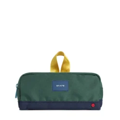 Clinton Pencil Case Color Block Green/Navy