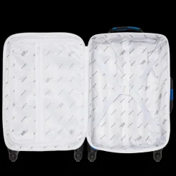 Logan Suitcase Printed Canvas Blue Checkerboard