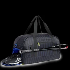 STATE Bags | Fenway Sports Duffle Black Grey Striped
