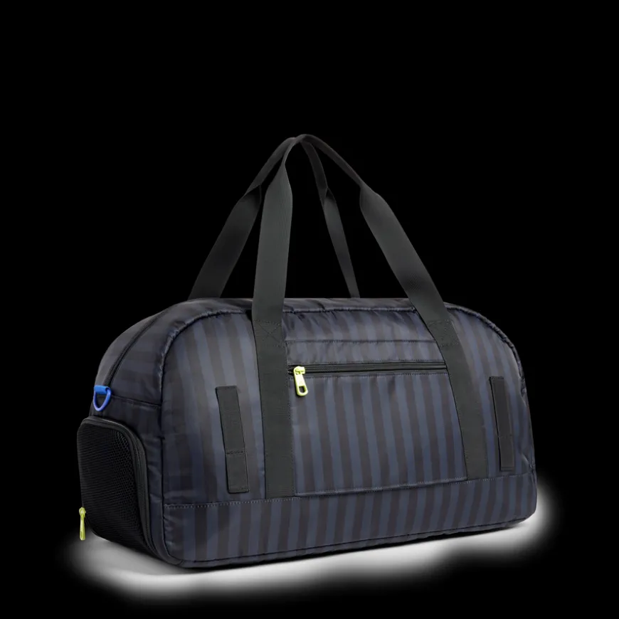 STATE Bags | Fenway Sports Duffle Black Grey Striped