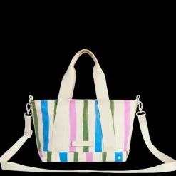 STATE Bags | Graham Mini Tote Recycled Coated Canvas Stripe