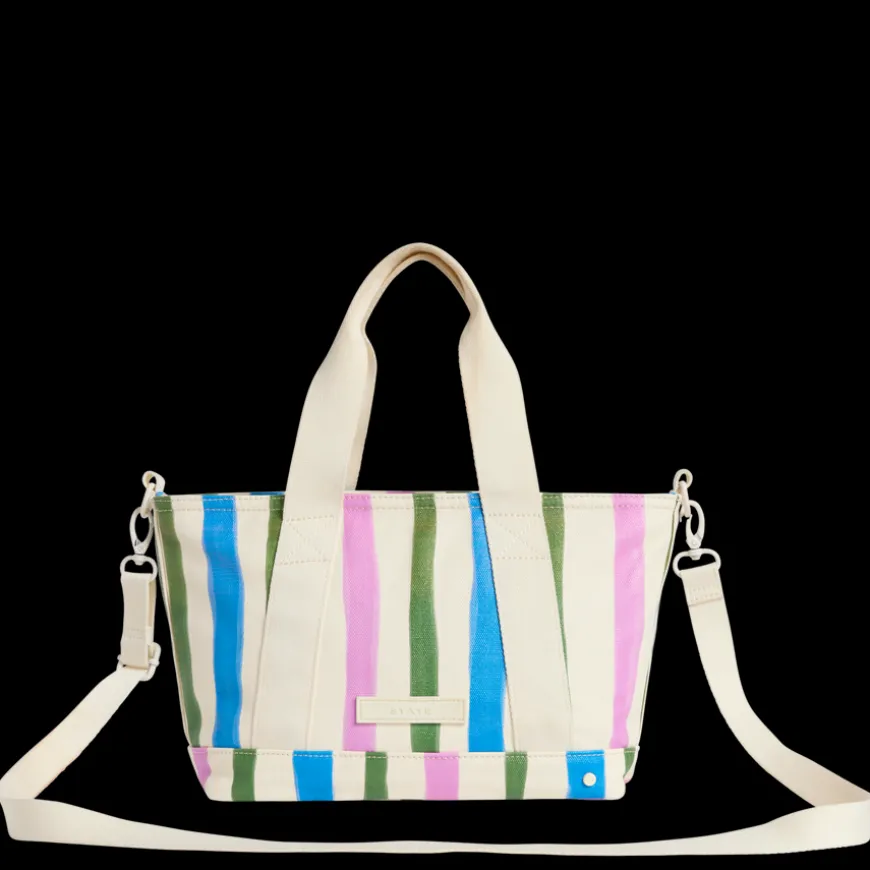 STATE Bags | Graham Mini Tote Recycled Coated Canvas Stripe