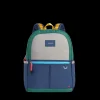 STATE Bags | Kane Kids Double Pocket Backpack Color Block Green/Navy | Back to School | Travel Backpack