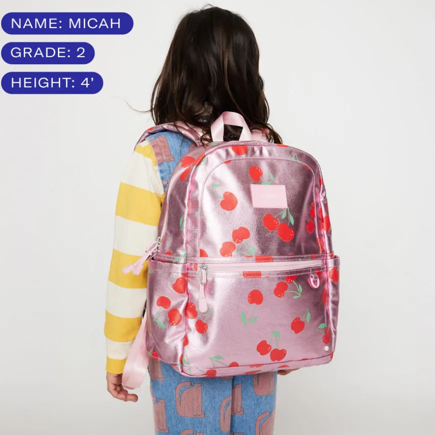 STATE Bags | Kane Kids Travel Backpack Color Block Navy/Neon | Back to School