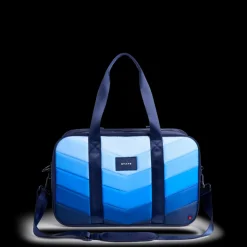 STATE Bags | Rockaway Duffle Nylon Puffer Blue Chevron