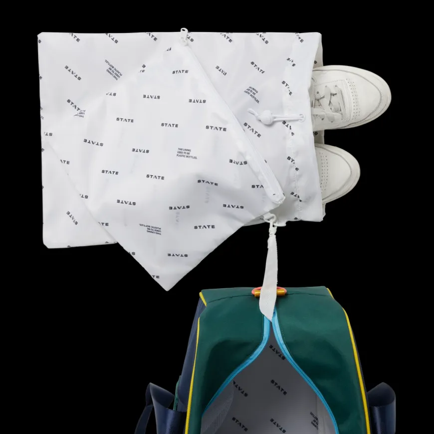 STATE Bags | Rockaway Duffle Polyester Canvas Green/Navy