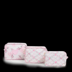 STATE Bags | STATE x LoveShackFancy Travel Pouch Set Nylon Rosa/Garden