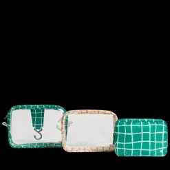 STATE Bags | Travel Pouch Set Clear/Multi Check