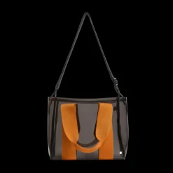 STATE Bags | Wellington Cabana Tote Mini TPU Black/Caramel | Beach Bag