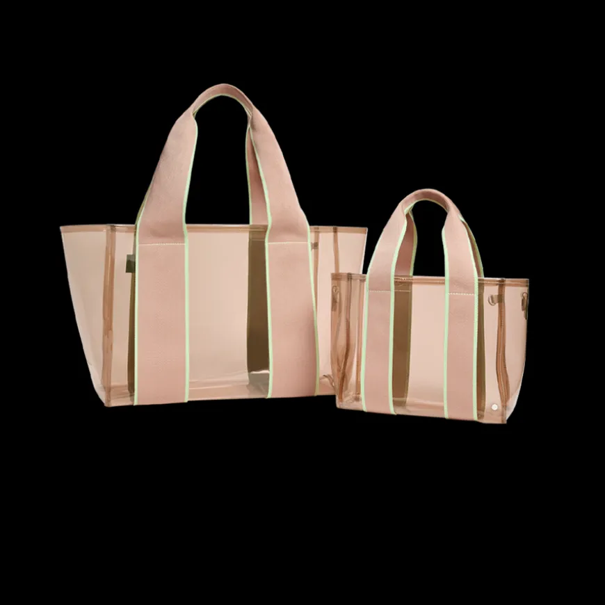STATE Bags | Wellington Cabana Tote Rubberized Black/Ivory | Beach Bag
