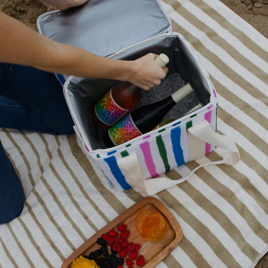 STATE Bags | Wellington Cooler Recycled Coated Cotton Stripe