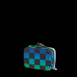 STATE Bags Rodgers Lunch Box Recycled Poly Canvas Blue Checkerboard